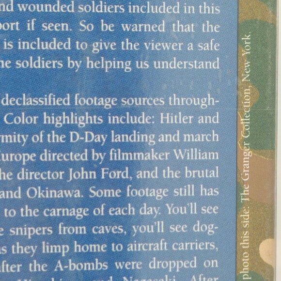 Set Of 2 World War II In Color 1998 Military & War NTSC Educational VHS Tapes - Picture 11 of 11